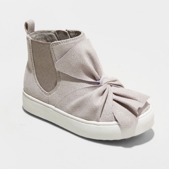 Cat & Jack Other - Cat & Jack Girls Sparkle Grey Ankle Zip Boot NWT